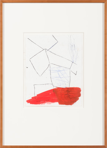 Newell Harry Untitled, 2015-16; ink monoprint, gouache, biro, oil stick, gesso on paper; 71 x 51 cm; (framed); enquire