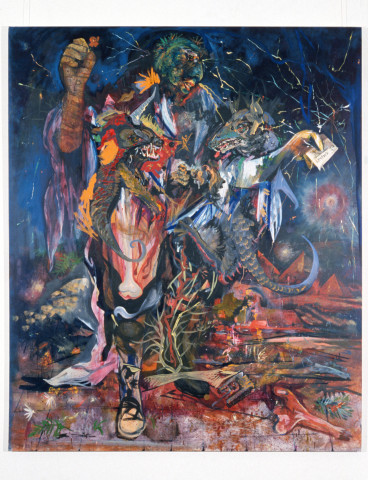 Victor Rubin Lest We Forget… the darkest hour, 1989; oil on primed linen; 199 x 167.5 cm; enquire