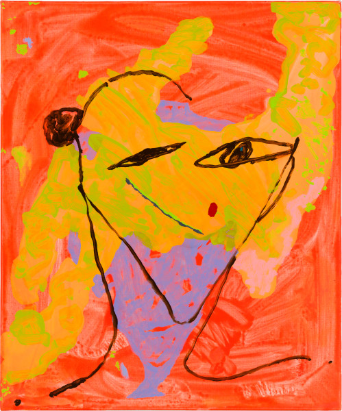 Tom Polo triple witness, 2026; acrylic on canvas; 60 x 50 cm; enquire