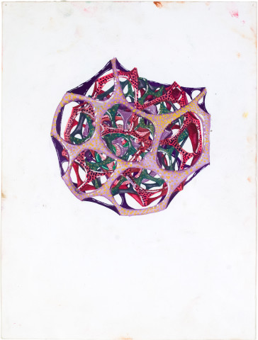 Rohan Wealleans one point growth, 2008; gouache on paper; 30 x 23 cm; 48.5 x 40cm (frame); enquire