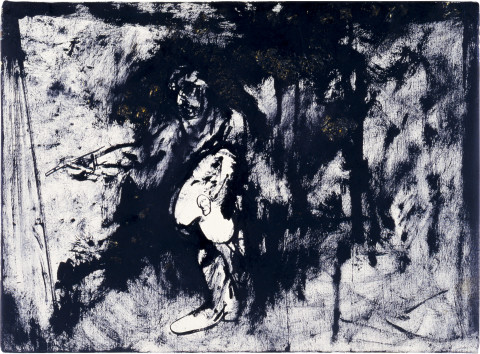 Victor Rubin Study for A Virtual Aviary, 1987; sketch on canvas; 41 x 56 cm; enquire