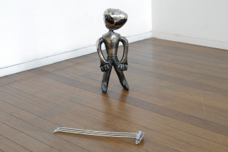 Hany Armanious Rabbit, 2006; polyurethane and chrome
; 2 pieces: 3 x 41 x 10cm; 46 x 18 x 10cm; Edition of 5 + AP 1; enquire