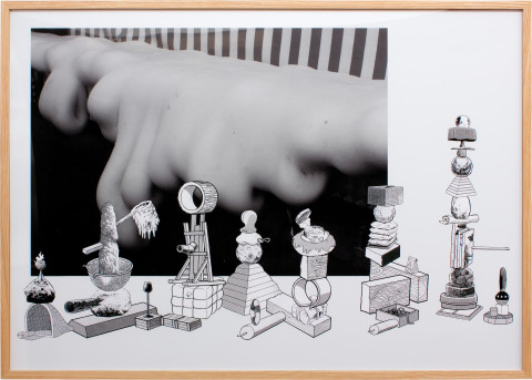 Teppei Kaneuji Games, Dance and the Constructions #9, 2011; collage on photograph; 106 x 149 cm; enquire