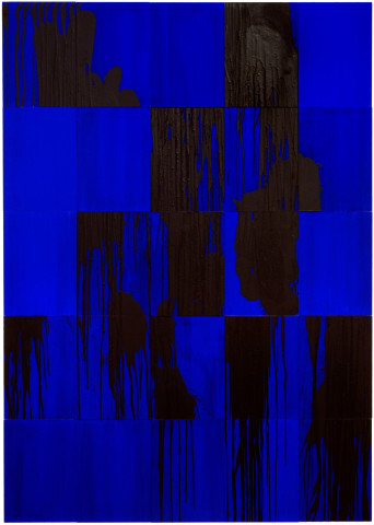 Lindy Lee Tales of Moonlight and Fire, 2008; acrylic and wax on boards; 202.5 x 150 cm; enquire