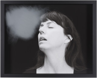Julie Rrap Blow Back #28, 2018; digital print and handground glass; 52 x 64 cm; Edition of 3 + AP 1; enquire