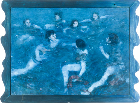 Annette Bezor Heads Above Water I, 1986; oil on canvas; 100 x 136 cm; enquire