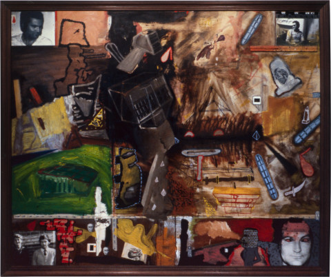 Gareth Sansom Mohawk, 1982; mixed media on hardboard; 152.5 x 183 cm; enquire