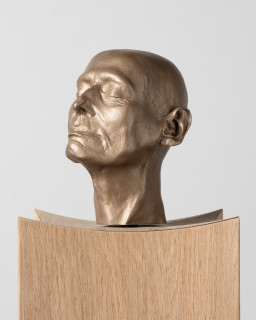 Julie Rrap Brazen Heads (detail), 2026; bronze, wood; 12 parts; 161 x 24 x 24 cm each, dimensions variable based on installation configuration; Edition of 2 + 1 AP; enquire