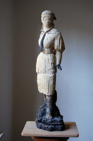 Linda Marrinon Woman in Sailor Suit, 2009; tinted and painted plaster; 70 cm; enquire