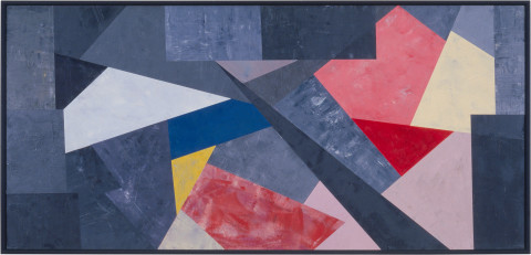 Robert Jacks Tidal, Lunar and General, 1980-84; oil and wax on cotton; 76 x 162 cm; enquire