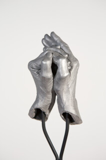 Julie Rrap Instrument: Hooting, 2015; cast aluminium and steel; 166 x 35 x 25 cm; Edition of 5 + AP 1; enquire