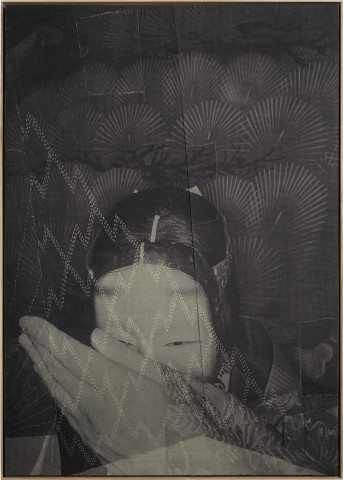 David Noonan Untitled, 2015; silkscreen on linen collage; 204 x 146 cm; enquire