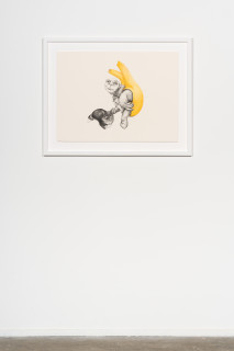 installation view; Patricia Piccinini The Moment When They Respond With Intention, 2023; graphite and coloured pencil on paper; 56 x 76 cm; enquire
