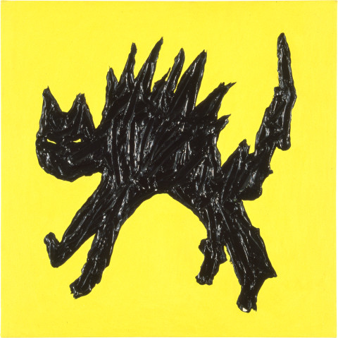 Maria Kozic Cat, 1984; from the series Halloween; acrylic on canvas; 76 x 76 cm; enquire