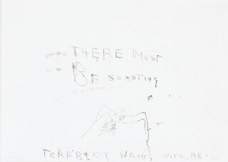 Tracey Emin Something, 1997; black ink on paper; 30 x 42 cm; enquire