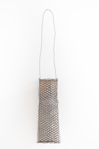 Lorraine Connelly-Northey Narrbong, 2019; CONNL - 0010; rusted rabbit-proof fencing wire; 176 x 18 x 12 cm; Enquire
