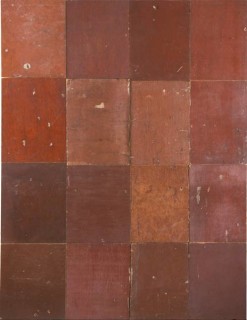 Rosalie Gascoigne Earth 7, 1999; sawn builders form-board; 112 x 132.5 cm; The series comprises ten panels; enquire