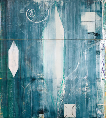 John Firth-Smith Prism II, 2009; oil on linen; 3 canvases 3' x 8', total 9' x 8' (274.3 x 243.8 cm); enquire