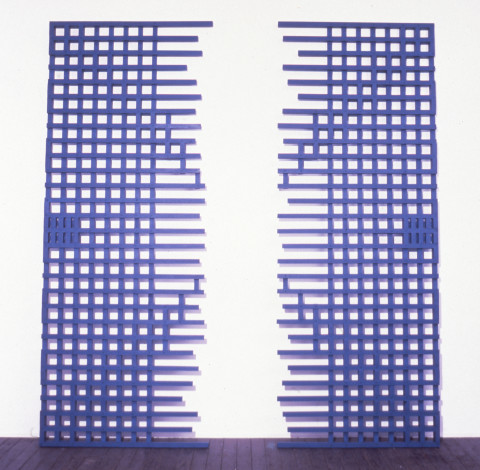 Hilarie Mais Grid: Doors III, 1988; oil paint on wood; 264 x 244 x 6 cm; enquire