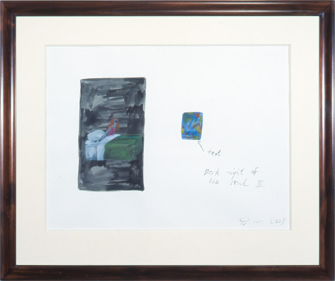 Jenny Watson Study for Long night of the soul (Dark night of the soul II),, 2003; gouache on Waterford watercolour paper; enquire