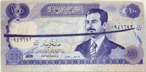 Fiona Hall Leaf Litter (detail), 2000-02; gouache on banknotes; dimensions variable; enquire