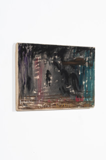 Jenny Watson Echoes of a primal landscape, 1985; oil, acrylic and gouache on cotton duck; 36 x 57 cm; enquire
