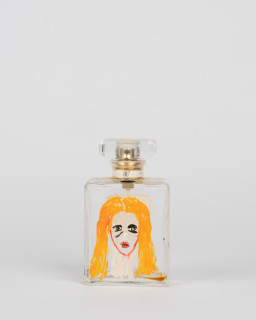 Jenny Watson Perfume, 2001; oil paint, perfume bottles; dimensions variable; enquire