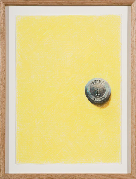 Callum Morton Door #3, 2024; pencil and gouache on paper; 42 x 30 cm; enquire