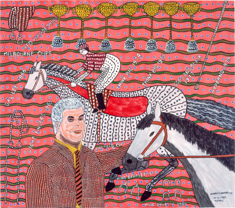 Robert Campbell Jnr Bart Cummings, 1989; Acrylic on canvas; 109 x 122 cm; enquire