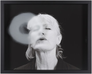 Julie Rrap Blow Back #29, 2018; digital print and handground glass; 52 x 64 cm; Edition of 3 + AP 1; enquire