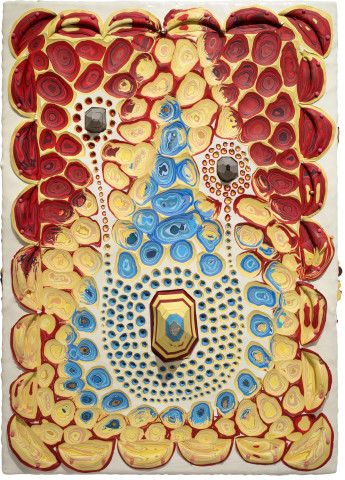 Rohan Wealleans Cream Pie, 2011; paint and pins on board; 70 x 50 x 8 cm; enquire