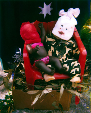 Destiny Deacon Love whacks forbidden, 2007; Lightjet print from Polaroid original; 100 x 80 cm; Edition of 8 + 2 APs; enquire