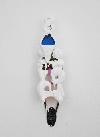 Teppei Kaneuji White Discharge (Built-up Objects #27), 2013; found objects, resin, glue; 44 x 10 x 5 cm; enquire