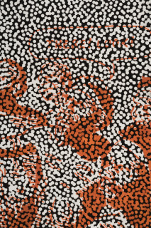 Daniel Boyd Untitled (PAMLATDOH), Untitled (ITIIKWWD), 2025; oil, acrylic and archival glue on paper mounted to canvas; diptych; 50 x 75 cm, 45 x 55 cm; enquire