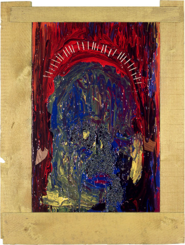 Dale Frank Self portrait with the nervousness, 1983; acrylic on canvas; 91 x 61 cm; enquire