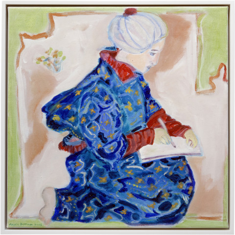 Angela Brennan Seated artist, 2006; acrylic on canvas; 41 x 41cm (unframed), 43 x 43cm (framed); enquire