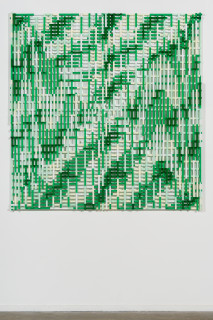 installation view; Hilarie Mais Mend, 2024; wood, acrylic paint; 145 x 145 cm; enquire