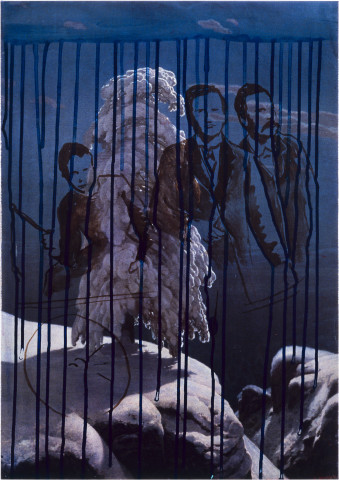 Mark Titmarsh Where The Wind Bites Keenest (Part V), 1989; acrylic and ink on canvas; 62 x 43.5 cm; enquire