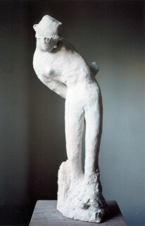 Linda Marrinon Woman with Trilby, 2006; plaster; 70 x 25 x 20 cm; enquire