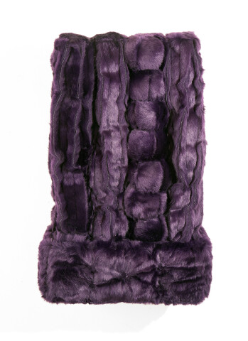 Kathy Temin Purple Monochrome, 2015; Synthetic fur, steel, synthetic filling; 95 x 62 x 32 cm; enquire