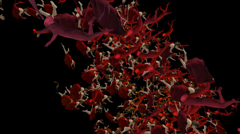 Julie Rrap Murmuration, 2015; single-channel interactive video projection; Edition of 3 + AP 1; enquire