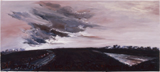 Mandy Martin Narrabri - Wee Waa, 1992; oil on linen; 62 x 137 cm; enquire