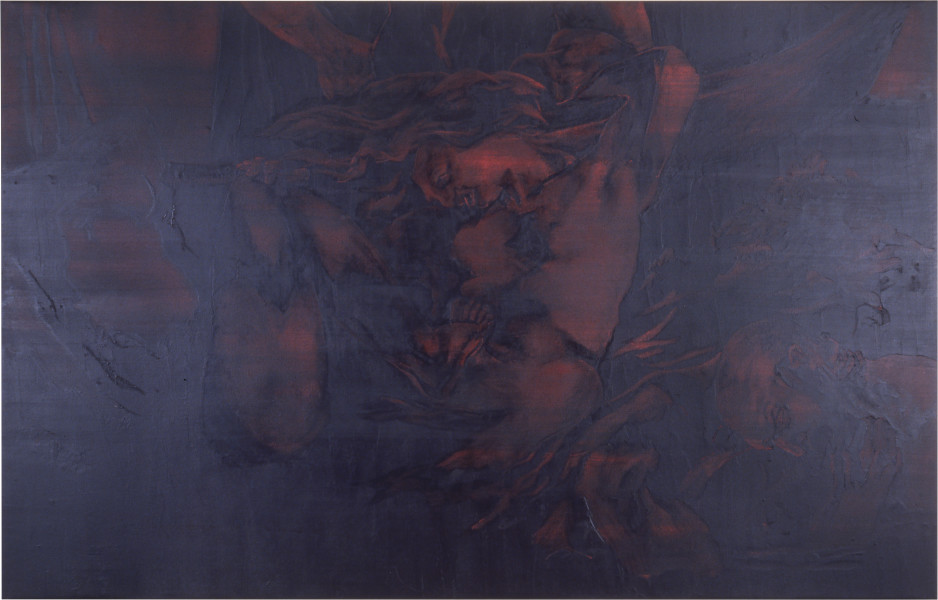 The Voice of History, 1989; oils and wax on canvas; 126 x 198 cm