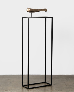 Julie Rrap Relic/Club, 2019; bronze and steel; 6.5 x 38 x 8 cm, steel plinth size: 106 x 47 x 28 cm; Edition of 2 + 1 AP; enquire
