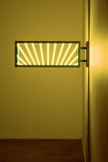 Callum Morton City Lights #4, 2026; steel, 2Pac polyurethane, lights; 30 x 83 x 15 cm; enquire