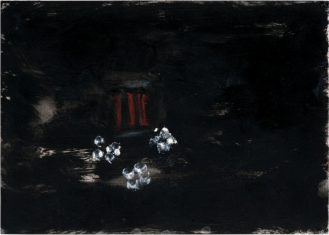 Tony Clark Sacro Idyllic Landscape, 1984; oil on paper; 25.5 x 35.5 cm; enquire