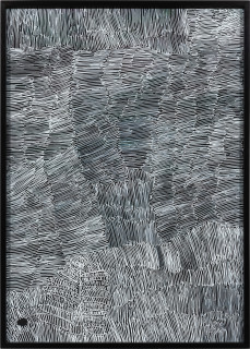 Nyapanyapa Yunupiŋu untitled, 2018; 5263-18; paint pen on clear acetate; 86 x 62 cm; more info; enquire