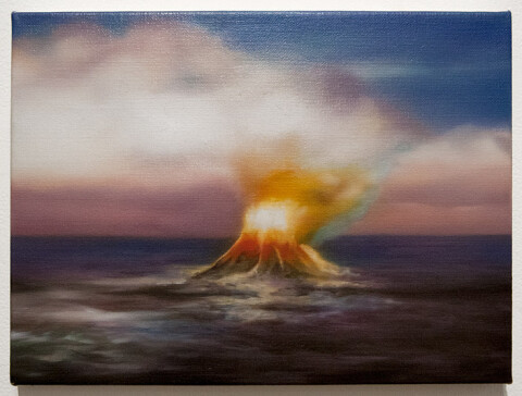 A Constructed World Fire on the water, 2005; oil on canvas; 27.5 x 38 cm; enquire