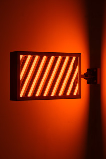 Callum Morton City Lights #2, 2026; steel, 2Pac polyurethane, lights; 33 x 67.5 x 12 cm; enquire