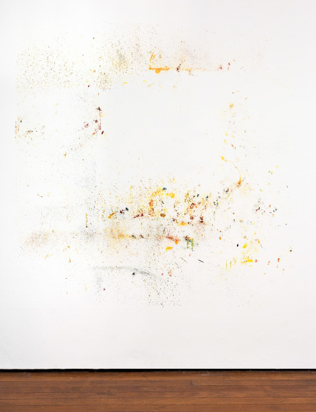 Hany Armanious The Like Button, 2018; eco-solvent vertical surface print on wall; 180 x 180 cm